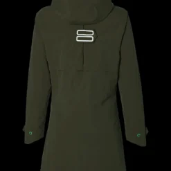Parka Imperméable Basil Mosse Femme -Magasin De Vélos basil mosse bicycle rain parka women green 1