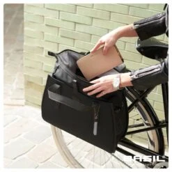 Sacoche Arrière Basil Imperméable 17l -Magasin De Vélos basil noir business bicycle bag 17 liter black 7