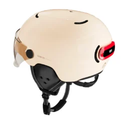 Casque Vélo Urbain Avec Feu Intégré -Magasin De Vélos casque eclairage velo integree cosmo fusion premium sable
