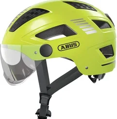 Casque Abus Hyban 2.0 Ace Avec Visière -Magasin De Vélos casque jaune fluo abus visiere hyban 2 0 ace
