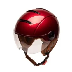 Casque Marko Helmets TANDEM Vintage -Magasin De Vélos casque marko helmets tandem chery urbain velo paris couleur rouge