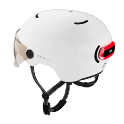 Casque Visière + Lumière Cosmo Fusion Pure 13 Casque Visière + Lumière Cosmo Fusion Pure -Magasin De Vélos casque velo avec visiere lumiere amovible cosmo fusion pure