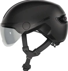 Casque Abus HUD-Y ACE Visière -Magasin De Vélos casque velo urbain hud y ace velvet black
