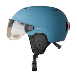 Casque Vélo Urbain Avec Feu Intégré -Magasin De Vélos casque velo visiere avec lumiere cosmo fusion premium bleu