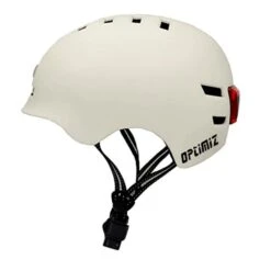Casque Lumineux Optimiz O365 (noir Ou Blanc) -Magasin De Vélos casque velo visiere blanc optimiz