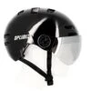 Casque Vélo Urbain à Visière (écran Fumé) 0380 Optimiz -Magasin De Vélos casque velo visiere optimiz o380 noir brillant
