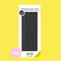 Réflecteurs Rayons Pour Vélo 15cm -Magasin De Vélos long reflecteurs visibilite roue velo noir rainette