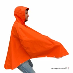 Poncho Vélo Pluie 3.0 -Magasin De Vélos peoples poncho orange profil