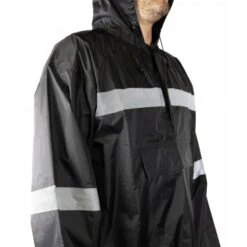 Poncho Vélo Imperméable Noir (polyvalent 2 Roues)