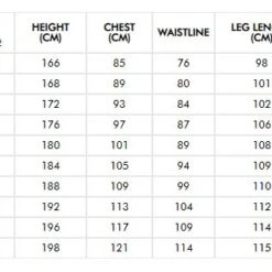 Tucano Urbano Pantalon Nano Rain Zeta Fluo -Magasin De Vélos sizeguide 2