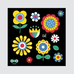 Autocollants Rétroréfléchissants Petites Fleurs -Magasin De Vélos stickers reflechissants visible fleurs gwe multicolore velo trottinette securite planche 900x