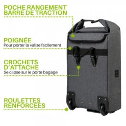 Valise Vélo Porte Bagage Wantalis Trolley -Magasin De Vélos valise velo porte bagages trolley wantalis description